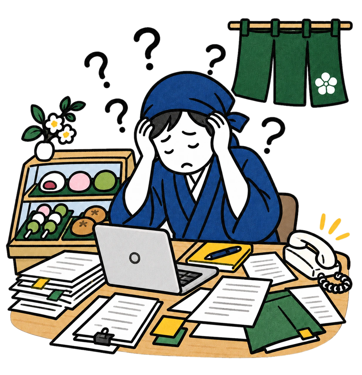 イラスト:ご相談の様子(お悩みを伺うヒアリング)
